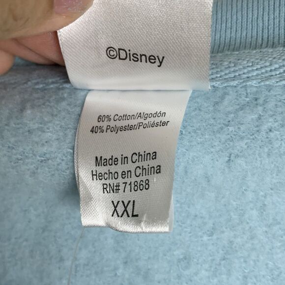Disney Lilo & Stitch Crop Sweatshirt Women’s Size 2XLXXL Blue Long Sleeves New - Picture 6 of 8